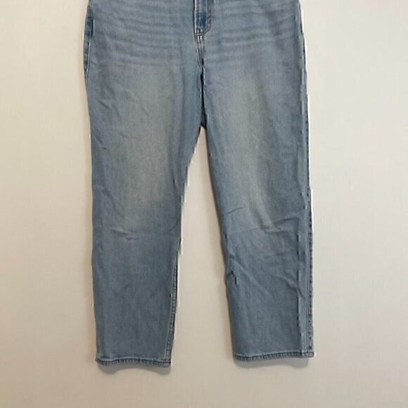 HOLLISTER Ultra High Rise Vintage Straight Jeans Light Wash Cropped Crop Ankle - Picture 5 of 12